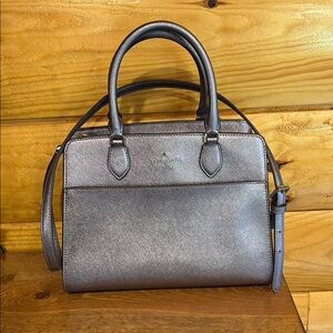 Kate Spade Metallic Gray Satchel brand new